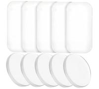 Mipcase Cuscinetti in Silicone per Extension Finte, 10 Pezzi Chiari, Pratici e Portatili, per Applicazione Domestica e Salone, Comodi per l'Applicazione