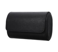 Mipcase Custodia Porta Orologi da Viaggio in PU Nero Organizer Portatile Antiurto per Orologi con Design Salvaspazio per Uomo e Donna