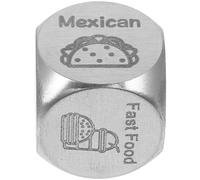 Mipcase Dadi in Metallo Resistenti per Decisioni Alimentari Dadi Creativi per Cena e Appuntamenti Gioco Divertente per Scegliere Cibo Design Unico e Multifunzionale Regalo Originale per