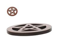 Mipcase Decorazione da Parete Altar in Intagliato con Pentacolo Cinque Punte Sottobicchiere Rituale Vintage e Sacro Resistente ed