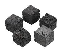 Mipcase Diffusore di Pietre per Aromaterapia in Pietra Lavica Nera 5 Pezzi 3x3x3 Cm, Mini Diffusore di Oli Essenziali senza Energia per Casa, Ufficio e Auto, Pietre Profumate Rilascio