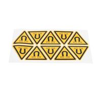 Mipcase Etichette Adesive Gialle per Sicurezza Macchinari Avviso Magnetico, Impermeabili in Carta, 10 Pezzi per Laboratori e Aree Pericolose