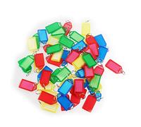 Mipcase Etichette Identificative per Chiavi Colorate 60 Pezzi in Portachiavi con Anello Targhette per Bagagli e Armadietti Dimensioni 55X28Mm Utilizzabili in Hotel e Uffici