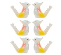 Mipcase Fischietti Giocattolo in Ceramica a Forma di Uccellino Colorato, Set da 6 Pezzi, per Ragazzo Ragazza, Gioco Musicale Educativo per Feste e Bagnetto, Artigianato Colore Casuale