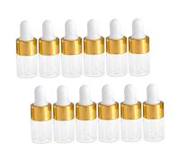 Mipcase Flaconi Contagocce per Oli Essenziali in Vetro Trasparente 1ml Set da 30 Pezzi Custodia Anti-perdita per Viaggi e Aromaterapia Cosmetica