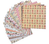 Mipcase Fogli di Carta Scrapbooking Fai da Te 6 Pollici Carta Decorativa Natalizia Motivo Renna e Canto di Natale Set da 24 Fogli per Album Diario e Lavori Artigianali