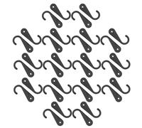 Mipcase Ganci a J in Plastica Nera per Esposizione Cappelli e Calzini, Set da 200 Pezzi, Supporto Stabile per Merchandising al Dettaglio e Organizzazione Guardaroba