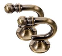 Mipcase Gancio Fermatende in Resistente Montaggio Parete Finitura Liscia Fermatenda per Tende Interne Bronzo Antico