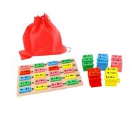 Mipcase Giocattoli Blocchi Numerici in Legno con Tavola Risposte e Borsa per Conservazione Gioco Educativo per Sviluppo Intelligenza e Abilità Operative Early Education Arithmetic Domino