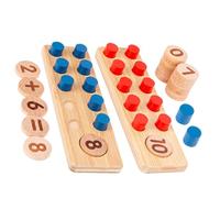 Mipcase Giochi Educativi in Legno per Anni Contatore Numerico e per Apprendimento Matematica e Riconoscimento Colori Giocattolo Montessori per Sviluppo Intelligenza e Abilità di