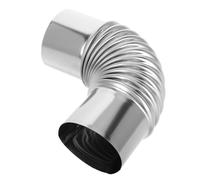 Mipcase Gomito Isolato in Mesh Prolunga Del Tubo Tubo Del Gas Dello Scaldabagno Canna Fumaria in Acciaio Inox Canna Fumaria Della Stufa a Legna Acciaio Inossidabile Argento