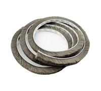 Mipcase Guarnizione Autoadesiva Paraspifferi per Finestre e Porte Spazzola Sigillante Resistente Pioggia e Vento Protezione Polvere e Rumore Striscia per Casa e Armadi Argento