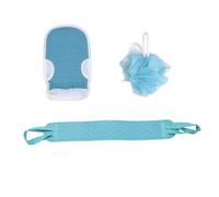 Mipcase Kit da 3 Guanti da Bagno Esfolianti Spazzola Posteriore Asciugamano da Doccia per Massaggi Schiena Resistente Lavabile Riutilizzabile per Corpo e Pelle Ispessita, Uso Braccia