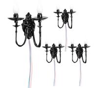 Mipcase Lampade da Parete in Miniatura 4 Pezzi per Casa Modelli di Lampade da Parete Minuscole per Decorazioni Fai da Te e Tavoli di Sabbia Luci Realistiche per Mini Case e Ambienti in