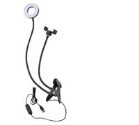 Mipcase LED Dimmable per Selfie con per Telefono Braccio Flessibile Rotante Illuminazione USB per Live Streaming e Fotografia Professionale