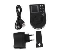 Mipcase Lettore Musicale Mp3 Monocromatico Compatto Con Clip, Display Lcd e Cavo Usb, Mini Lettore Audio Portatile Per Viaggi e Attività All’aperto, Colore Nero Con Ricarica Eu Ac220-240v