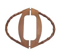 Mipcase Manici per Borse in Legno a Forma di d e Manico Ovale Impugnature per Borsa da Spiaggia e Pochette Sostituzione Manici per Borse Fai da Te Design Naturale ed Elegante Adatti a