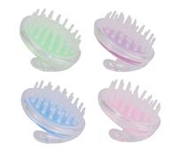 Mipcase Massaggiatore la Testa 4 Pezzi Spazzola Pulizia Cuoio Capelluto Massaggio Rilassante e Sollievo Dalla Pressione Design Unico per Casa e Salone