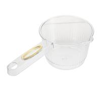 Mipcase Mestolo da Cucina Grande in Pet Bianco Manico Ergonomico | Design Profondo, Foro per Appenderlo, Uso Multiuso, per Verdure e Frutta, Adatto a Cucina e Sala da Tè