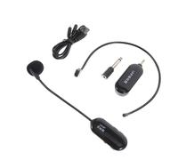 Mipcase Microfono Wireless Uhf a Archetto Nero Batteria Integrata 500-800mah, Leggero in Abs per Insegnanti e Arti Performative, Autonomia 6-8 Ore
