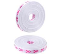 Mipcase Nastro per la Sensibilizzazione Sul Cancro al Seno in Poliestere 10Mm X 9m Set da 2 Pezzi per Confezioni Regalo Decorazioni Bouquet e Raccolte Fondi per Eventi di