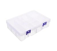 Mipcase Organizer Portatile Per Forniture Artistiche Di Unghie Contenitore Multi-griglia in Plastica Scatola Per Ciondoli e Perline Per Nail Art