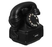 Mipcase Ornamenti per telefoni retrò Ornamenti telefonici retrò di Telefono Vintage Vecchio Telefono di Moda Telefono Decorativo Ornamento del Telefono Resina Black