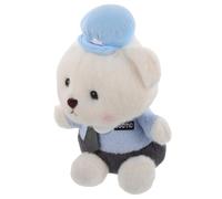 Mipcase Orsetto Poliziotto Peluche Morbido 35Cm Blu per Giocattolo Animale da Abbraccio Sicurezza Stradale Gioco Educativo Regalo Compleanno