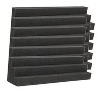 Mipcase Pannelli Acustici Angolari Bass Trap 6 Pezzi in Spugna Nero per Controllo Acustico e Riduzione Rumore per Home Theater e Studi di Registrazione