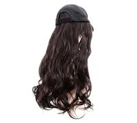 Mipcase Parrucca Cappello Donna One-piece con Ricci Lunghi e Naturali Sintetica Resistente al Calore Elegante Copricapo Casual per Feste Cosplay e Uso Quotidiano