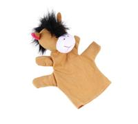 Mipcase Peluche Marrone a Forma di Animale 5 Dita, Guanto Morbido in Peluche Corto e Cotone Pp, Giocattolo per Narrazione e Sviluppo Immaginazione
