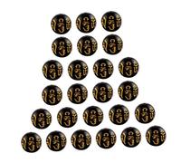 Mipcase Perline Buddiste Tibetane 8mm 200 Pezzi Nere, Talismani Buddisti Per Gioielli Fai Da Te, Accessori Decorativi Per Braccialetti e Collane, Regalo Per Appassionati Di Artigianato e Spiritualità