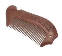 Mipcase Pettine Di Legno Portatile a Denti Fini 12x5,6 Cm Per Massaggio Chioma e Barba Pettine Compatto Decorativo in Legno Per Districare Chioma Da Viaggio Per Uomo e Donna