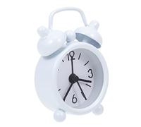Mipcase Piccola Sveglia Nella Casa Delle Bambole Piccolo Sospeso Orologi Mini Sveglia Piccole Miniature Di Mobili Kit Di Costruzione in Miniatura Bianca Metallo
