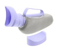 Mipcase Piccolo per Apertura Protezione e Ergonomico 1200ml, Design Curva Orinatoio in Plastica e Silicone, Capacità Anti-spruzzo da Comodino Donne Allettate Pazienti Post-operatori