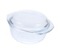 Mipcase Pirofila in Vetro con Resistente al Calore per Forno e Ciotola Rotonda Trasparente per Cucina e Conservazione Alimenti
