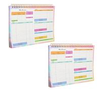 Mipcase Planner Finanziario B5 da 2 Pezzi Libro Contabile e Quaderno per Budget Giornaliero e Settimanale Registro Spese e Calendario Bollette per Gestione Finanze Domestiche