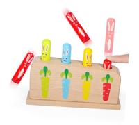 Mipcase Pop Up Legno Cartoon per Educativo per Coordinazione Occhio Mano e Apprendimento Colori Sicuro e Liscio con Superficie Levigata Stili Casuali