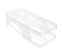 Mipcase Porta Uova per Frigorifero Contenitore Vassoio in Plastica Trasparente Due Organizer per Uova Salvaspazio Accessorio Cucina
