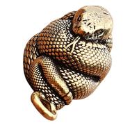 Mipcase Portachiavi Serpente in Ottone a Forma di Pitone, Ciondolo Decorativo per Borsa e Chiavi, Ornamento Artigianale Miniatura Unisex per Creazione Gioielli e Accessori Quotidiani