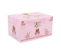Mipcase Portagioie Musicale per Bambine con Carillon e Ballerina Rotante Rosa Scatola Portagioie Leggera e Portatile per Gioielli Tema Danza Incantata per Regalo Bambina