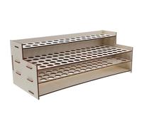 Mipcase Portapennelli in Legno 75 Fori Organizer per Pennelli da Artista Supporto per Pennelli da Scrivania per Trucco e Lavori Manuali Design Stabile e Montaggio Facile