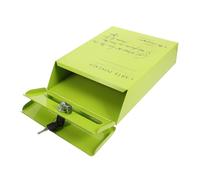 Mipcase Postale in Ferro Vintage da Parete Serratura Verde Decorazione Antica per Esterni Organizzatore Lettere e Giornali Stile Retro per e Casa