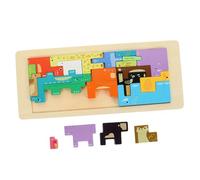 Mipcase Puzzle Animali in Legno per Portatile Educativo con Forme Colorate Sicure e Liscio Gioco Interattivo per Sviluppo Coordinazione e Abilità Manuali Adatto Ragazzo Ragazza e Prima