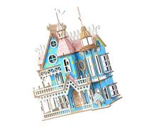 Mipcase Puzzle in Legno Casa da Costruire Fai da Te Incastri in Legno Gioco Educativo per Sviluppo Coordinazione Mano-occhio e Abilità Manuali