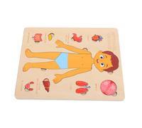 Mipcase Puzzle in Legno Corpo per Organi Anatomici Educativo Inglese Cognitivo Montessori in Legno per Sviluppo Coordinazione Occhio-mano e Abilità