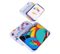 Mipcase Puzzle Tangram Legno Educativo per Apprendimento Cognitivo Forma Auto Montessori per Ragazzi e Ragazze Regalo Divertente per Prima