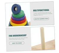Mipcase Rompicapo Torre Hanoi in Legno Colorato Intelligente per Adulti e Puzzle Impilabile per Sviluppo Mentale e Relax