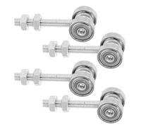 Mipcase Rullo per Porta Scorrevole Doppio Cuscinetto 24mm, Set da 4 Ruote per Binario Armadio e Porte da Fienile, Accessori Resistenti All’usura per Porte Scorrevoli Domestiche