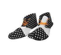 Mipcase Scarpe Clown Nere e Bianche per Halloween e Scarpe Leggere e per Performance e Accessori Costume